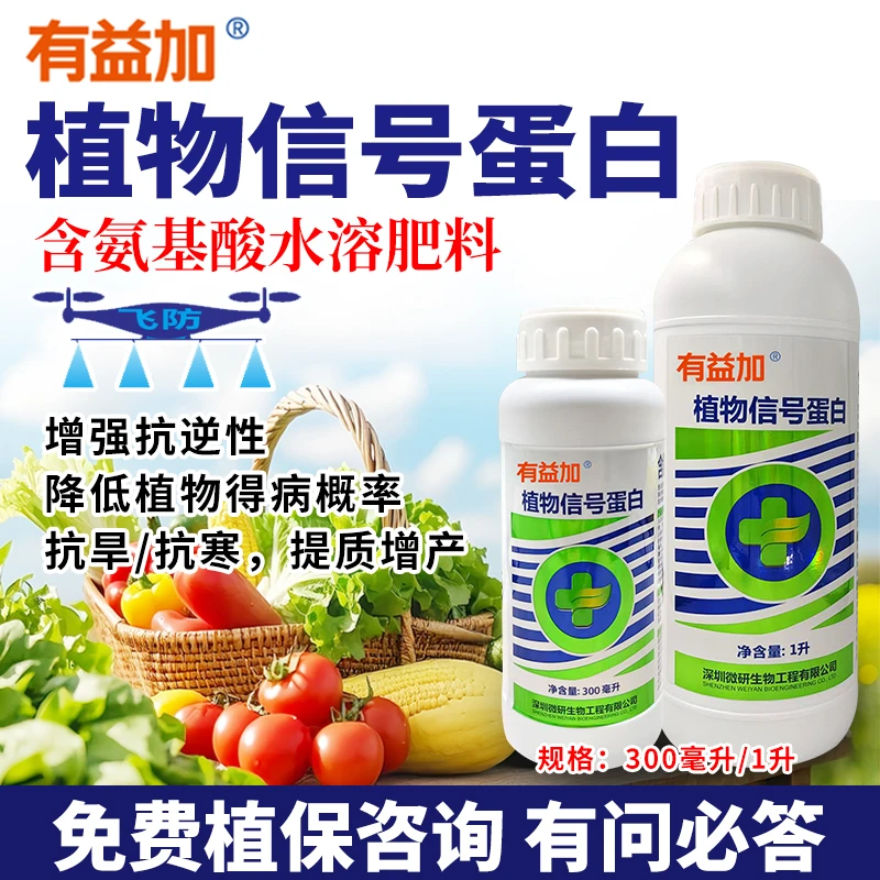 有益加植物信号蛋白含氨基酸水溶肥预防高温减少病害瓜果蔬菜