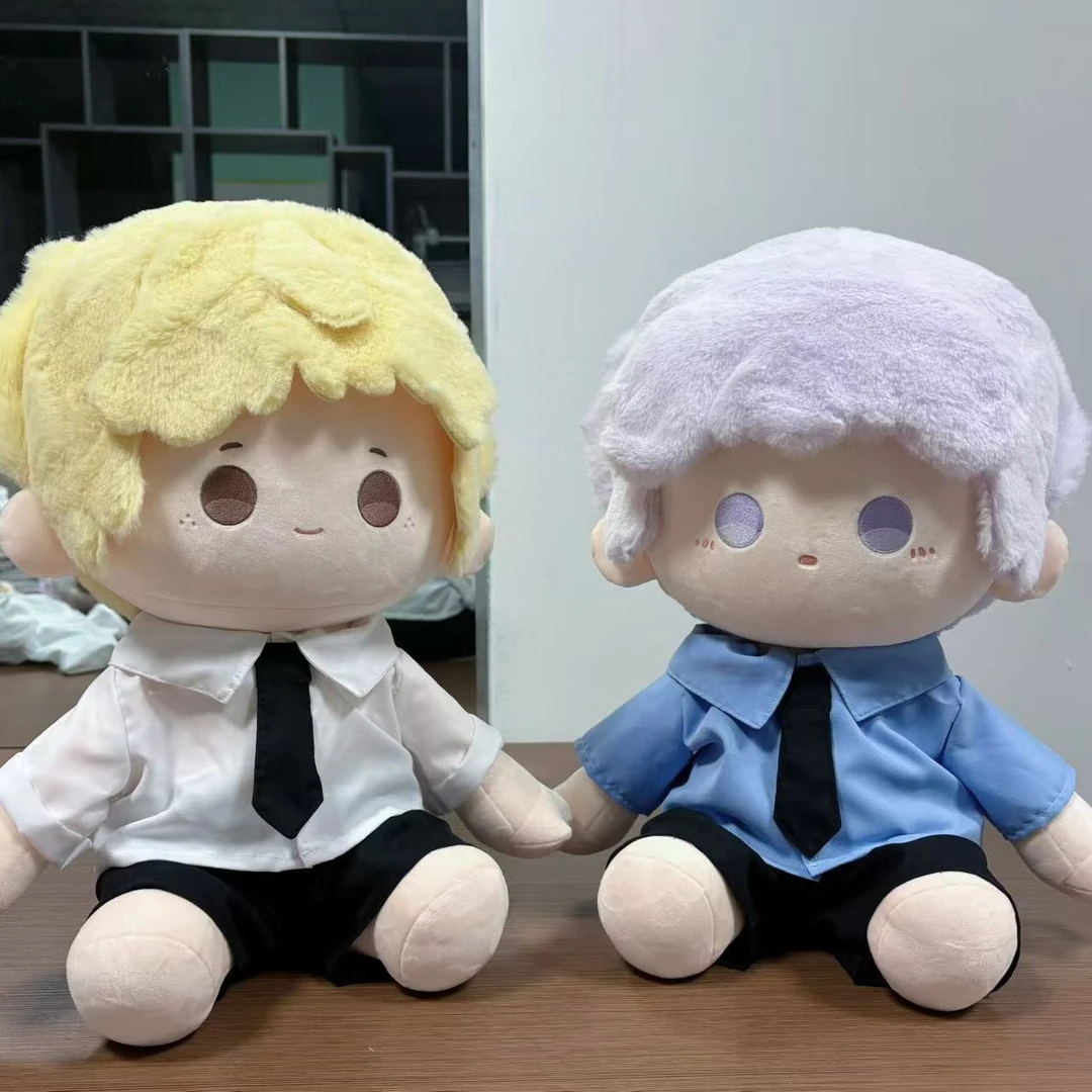 40cm娃衣棉花娃娃坐姿校园情侣校服三点娃衣