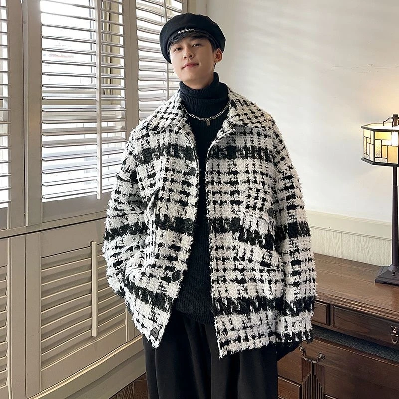 新款外套格子夹克痞帅春秋季ins高级感慵懒2024上衣户外户外外套