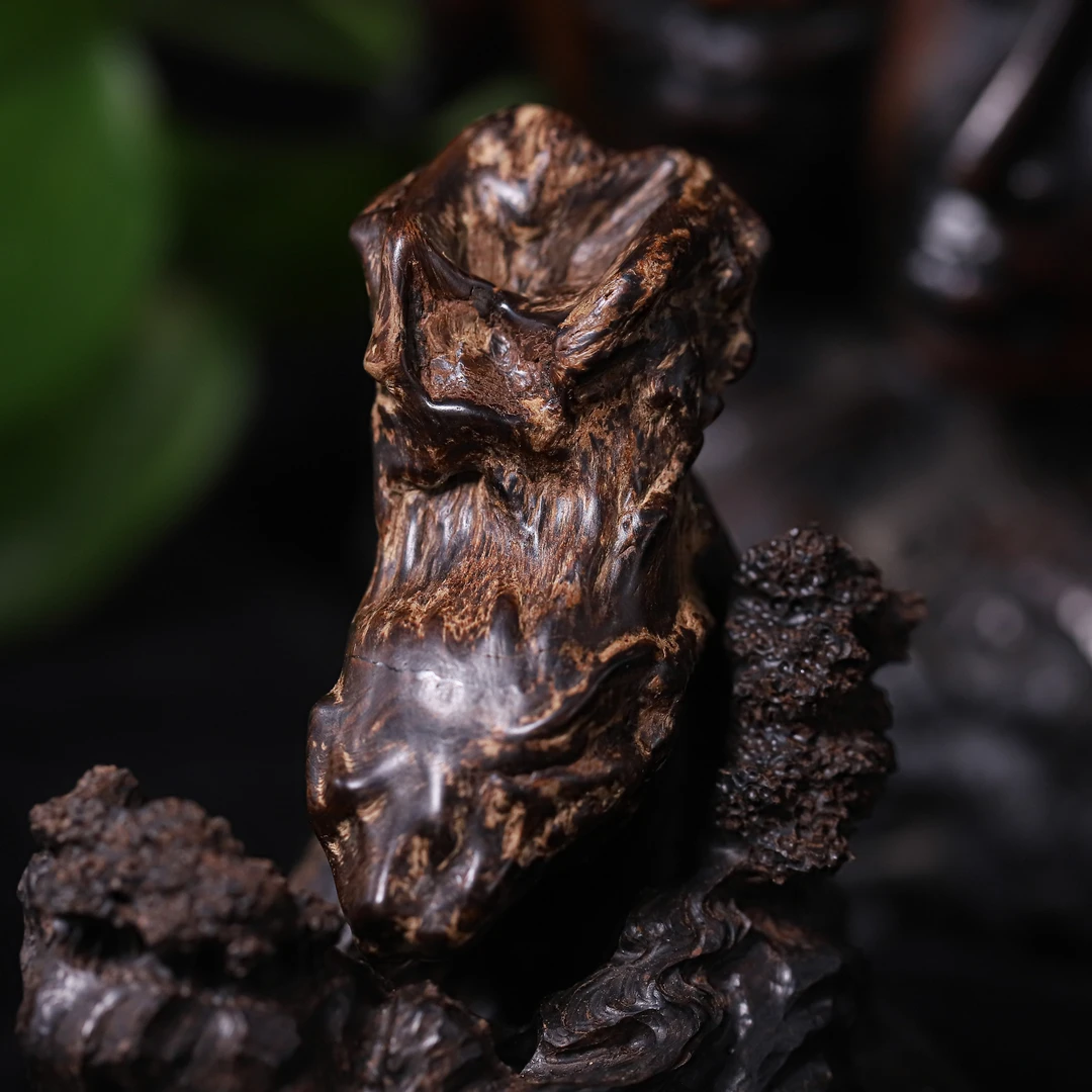 【沉水级】#B027印尼达拉干留疤老料天然野沉香把玩件约26g