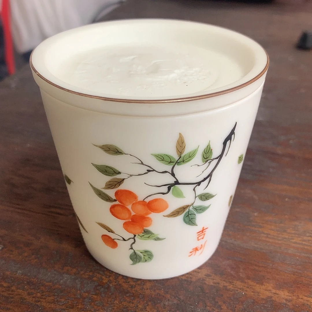 冰种素烧手绘可乐杯