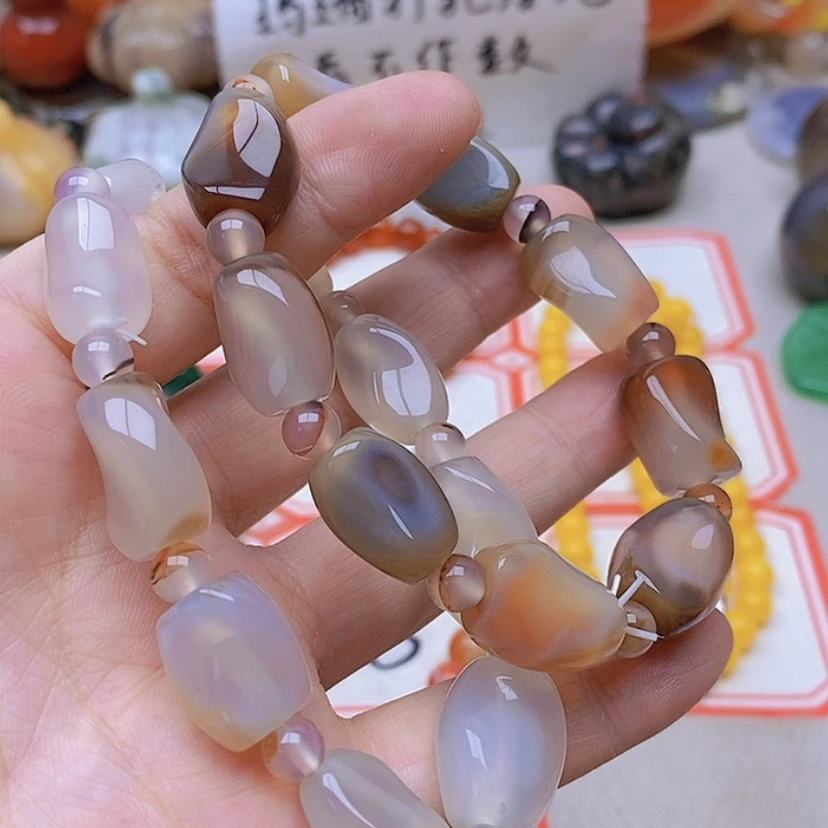 【闪购商品】未镶嵌玛瑙/玉髓珠宝半成品土*