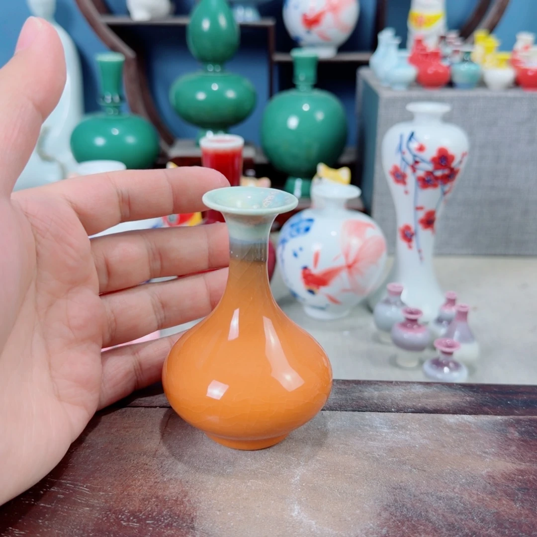 陶瓷手工小花器摆件