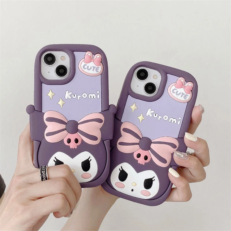 【适用苹果】女款可爱库洛米iPhone16创意趣味小众15立体硅胶手机壳