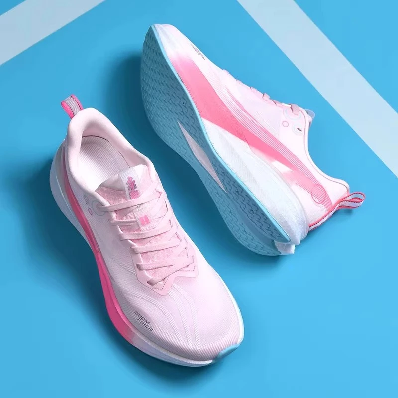 断码安踏联名世希赤兔8pro跑步鞋男款粉色运动鞋防滑网面透气超轻