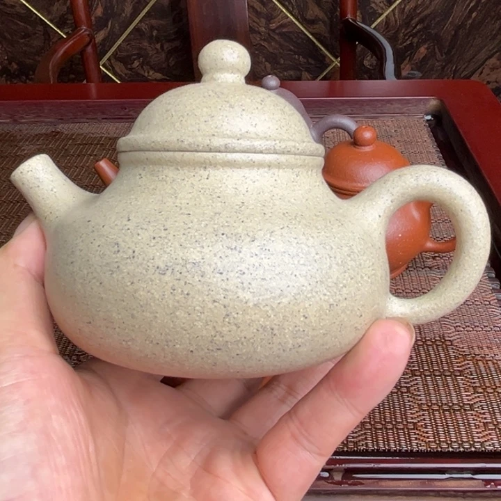 用***9茶壶紫砂黄龙山、本绿：全手工