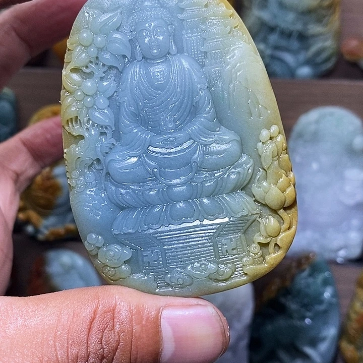 博***司定制翡翠未镶嵌雕刻猴子 抖音基地发货