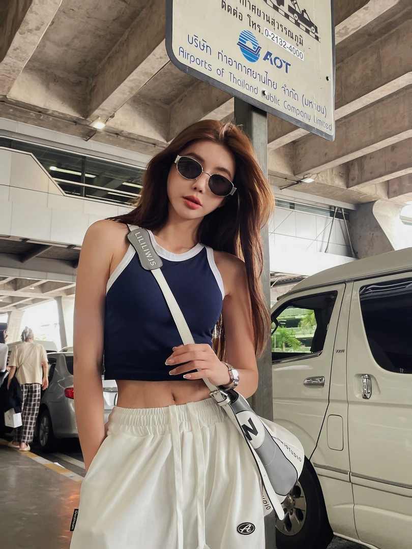 婉君【工字背心】显瘦短款打底夏季外穿修身背心LWJ23A1T055