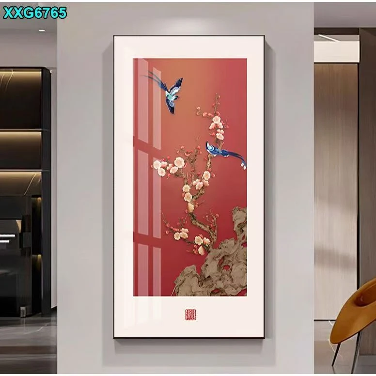 喜上眉梢B简约风玄关装饰画客厅走廊过道入户挂画