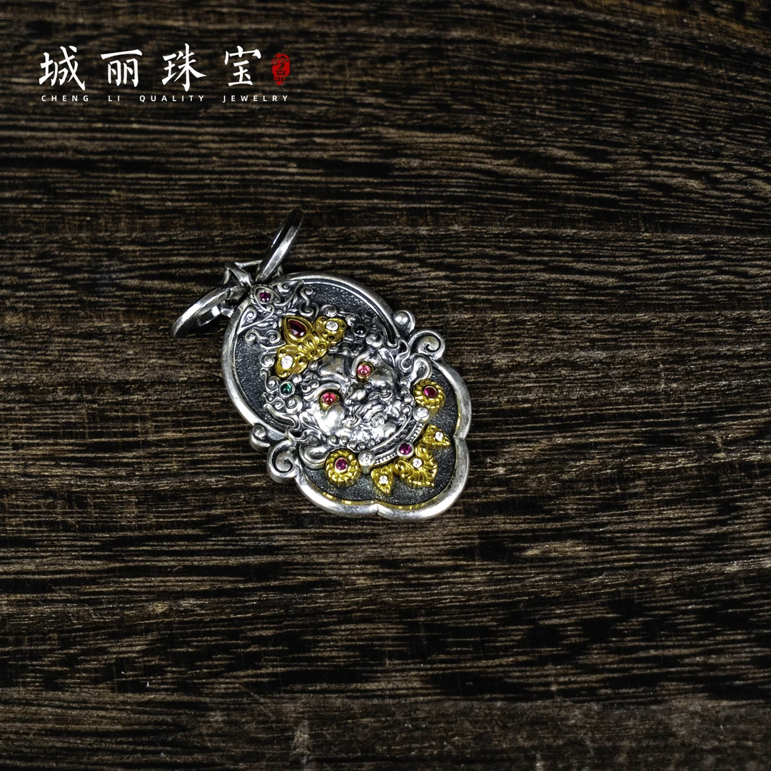 吊坠925银  【城丽】黑才才吊坠/个FL-2105