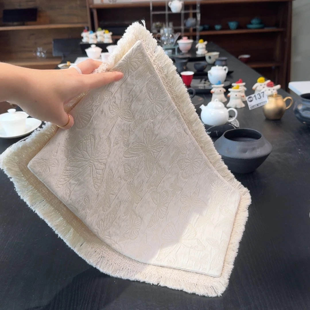 2件套茶席 白蝴蝶+流苏