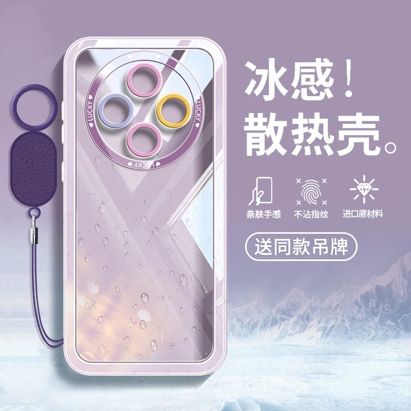 油画熊适用于vivoY500手机壳新款ins透明Y300高级Pro+散热防摔y97