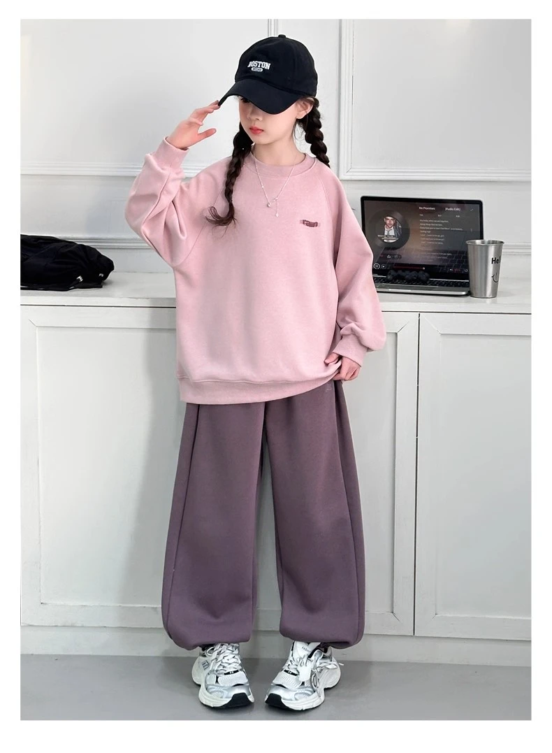 秋款中大童女装8~16岁休闲卫衣洋气时髦女孩秋装时尚舒适