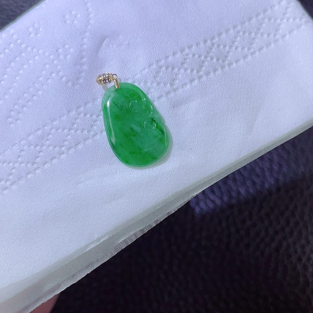 翡翠颈饰18K金镶嵌翡翠