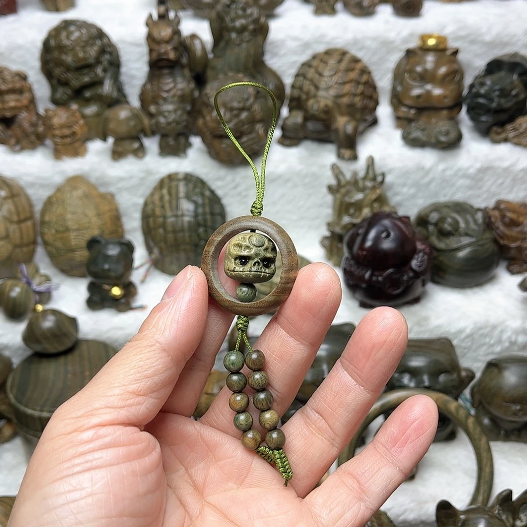 维腊木（绿檀）子*手机吊坠