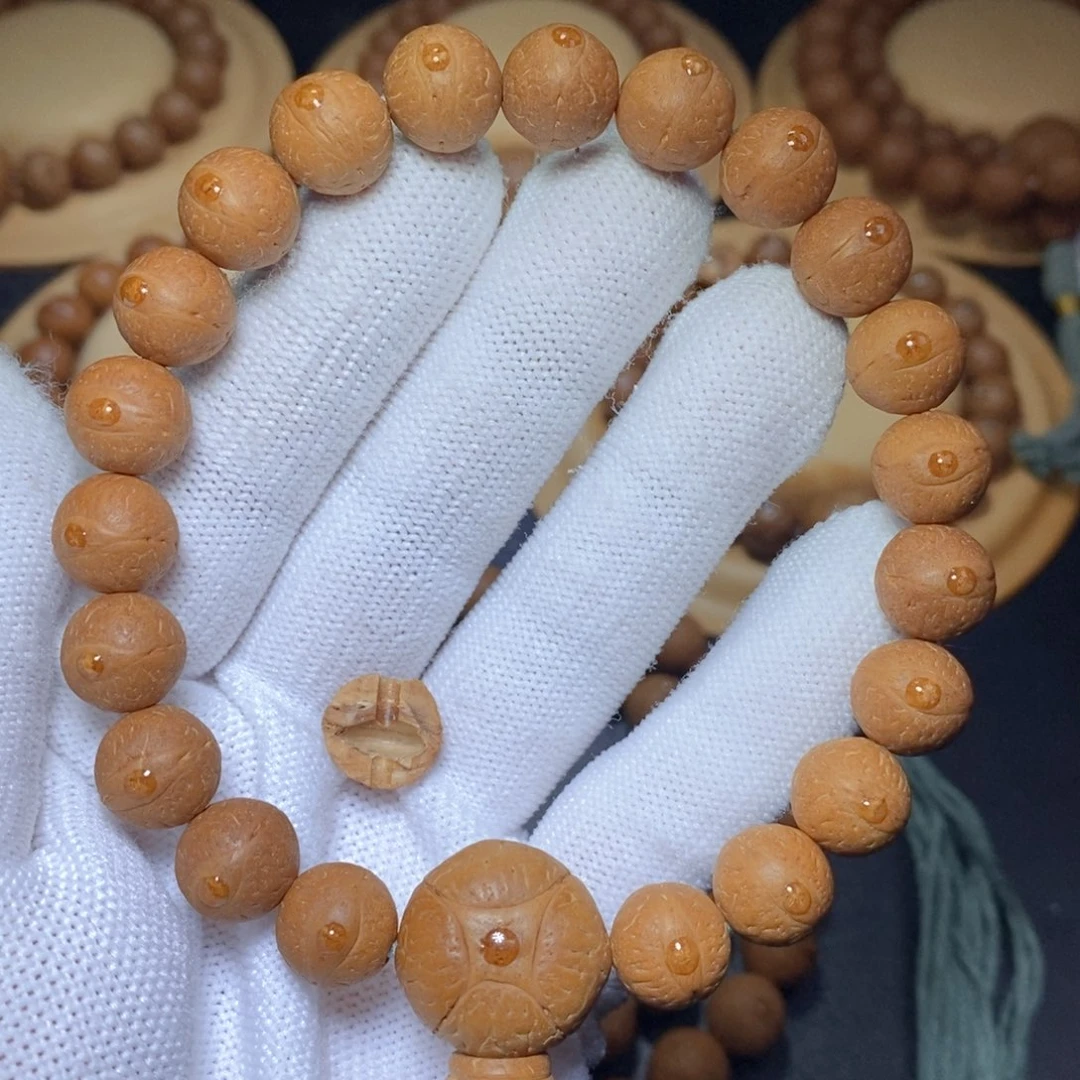 手串凤眼菩提11mm新籽果冻皮单仓 圆桩手串21颗