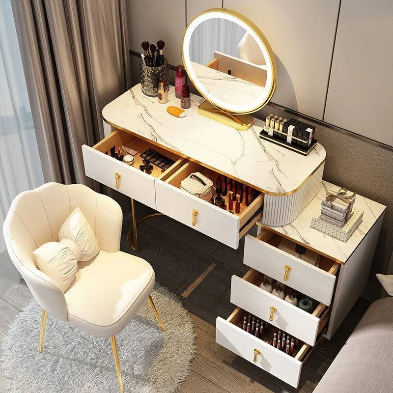 新疆西藏包邮梳妆台卧室书桌现代简约小户型北欧网红ins阳台长条