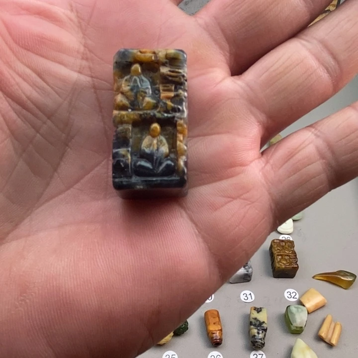 1***主蛇纹石玉未镶嵌文玩百搭配饰