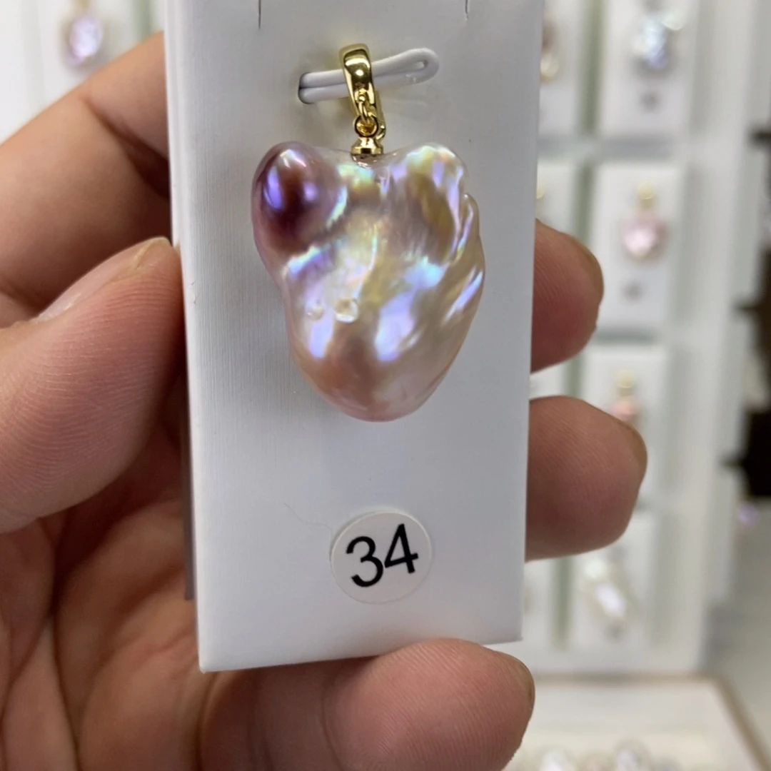 淡水珍珠合金吊坠(不含链)