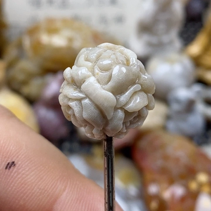 颈饰未镶嵌硅化珊瑚（珊瑚玉）