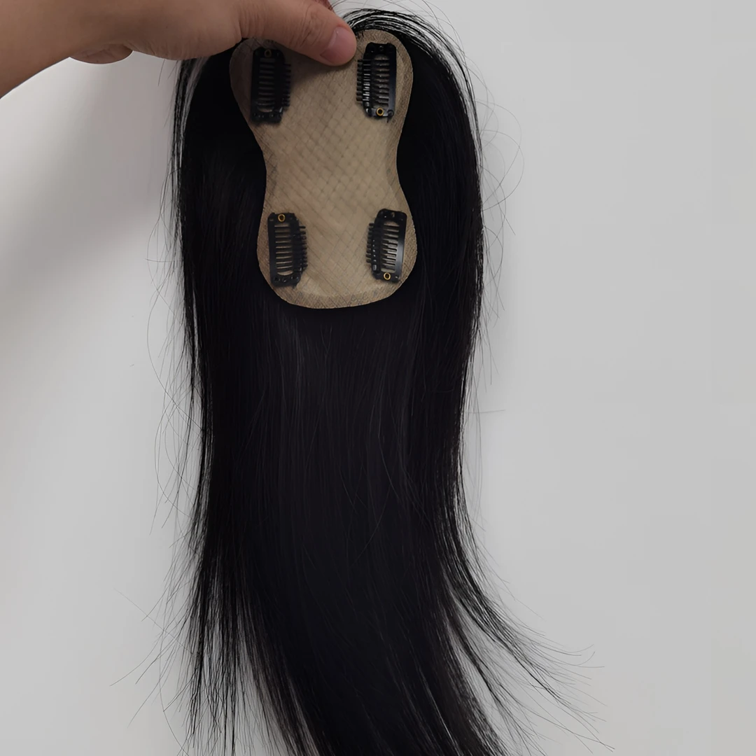 双递针蚕丝网底女士假发补发片补发量遮白发高颅顶蓬松感隐形假发