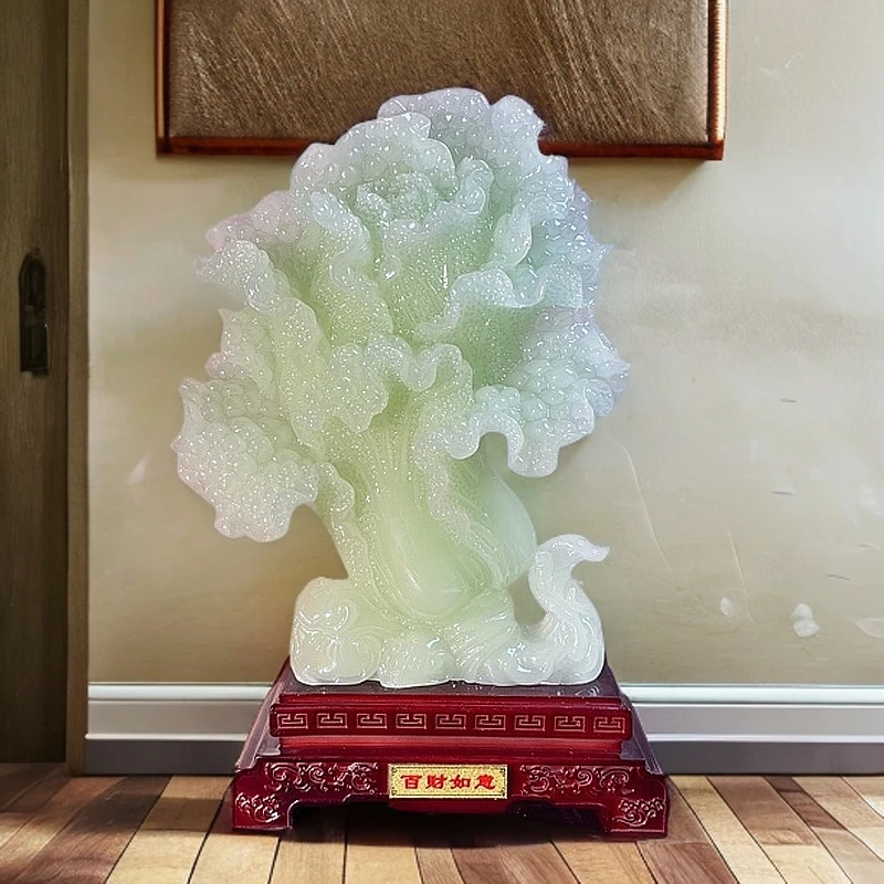 长21宽10高36公分白菜如意大白菜卧室玄关新房书房前台大号中式