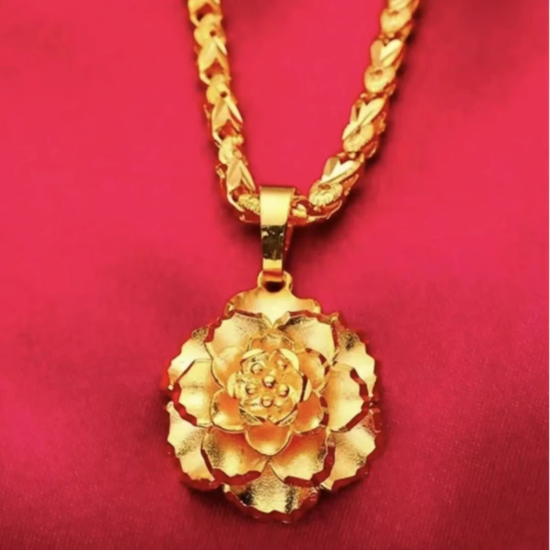 非金属项链 牡丹花项链【抖音好物】中国风汇丰时尚高端手工首饰百
