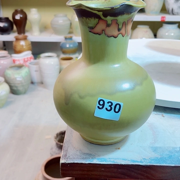 7***店花瓶白泥高25口9。摆件。930