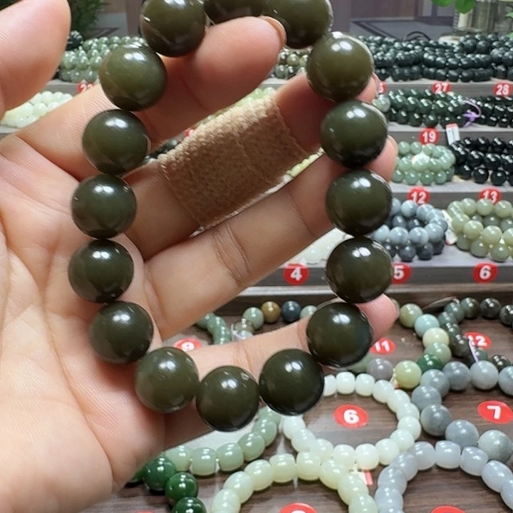 未镶嵌手链和田玉新疆且末糖卡14