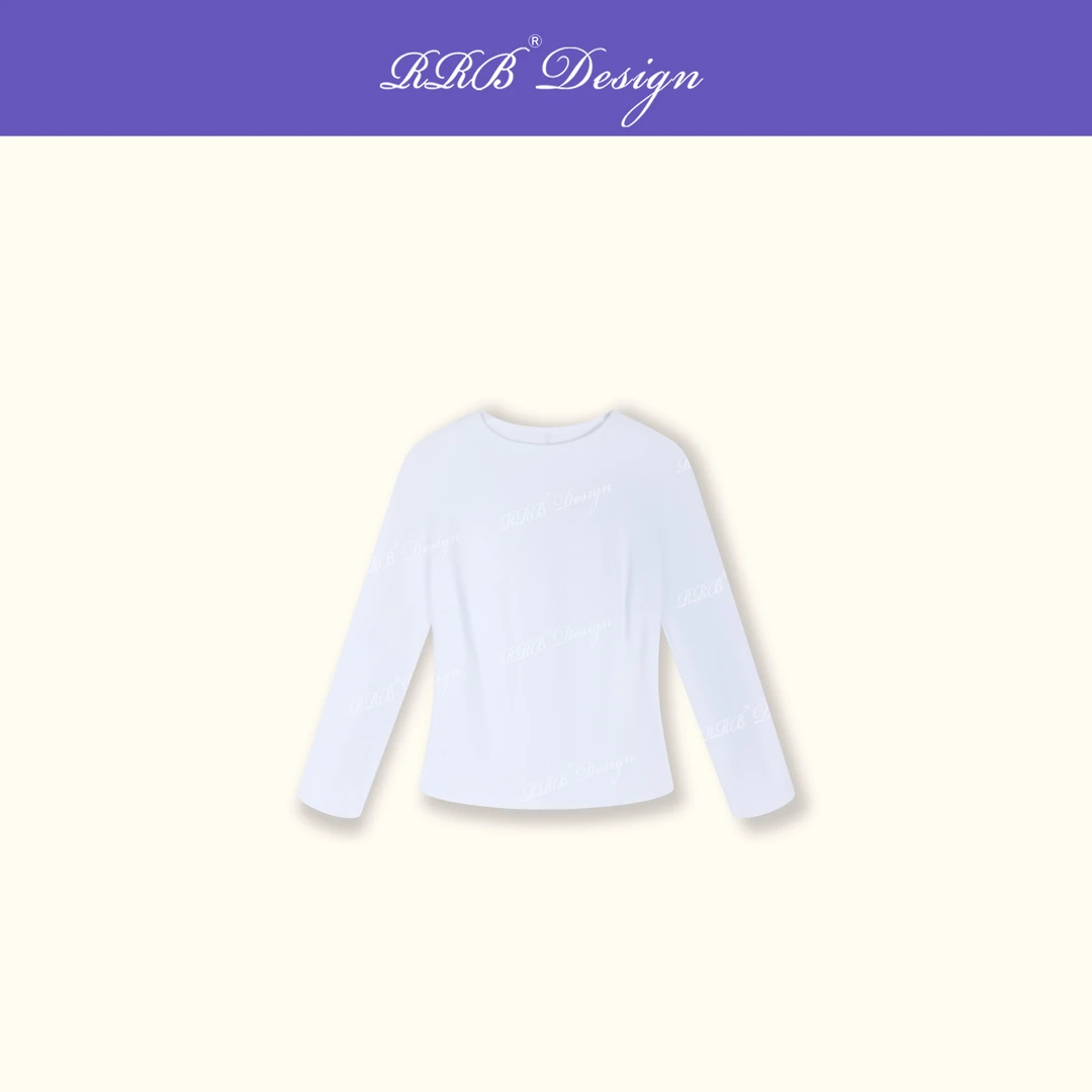 RRB Design「平衡有度」定制弹力塑形面料修身显瘦百搭七分袖上衣