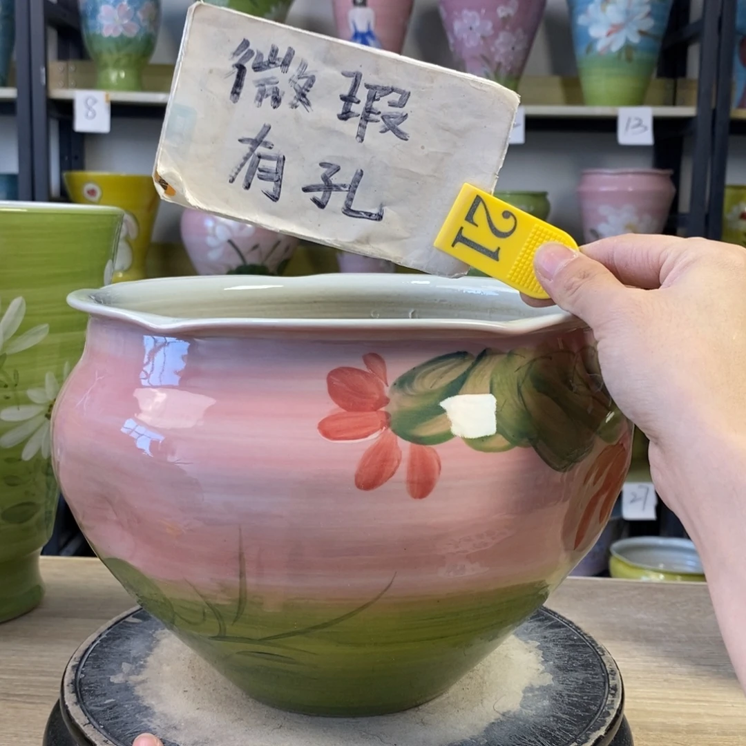景德镇手工手绘陶瓷花盆