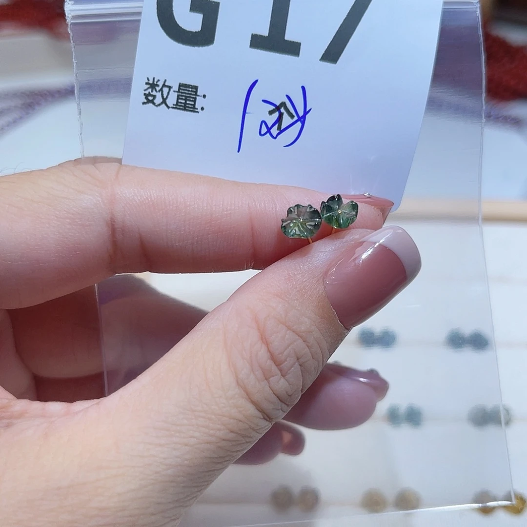碧玺银S925镶嵌珠宝半成品