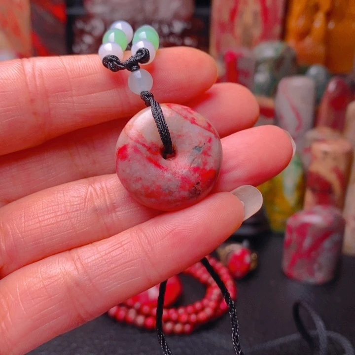 昌化鸡血石昌化鸡血石平安扣