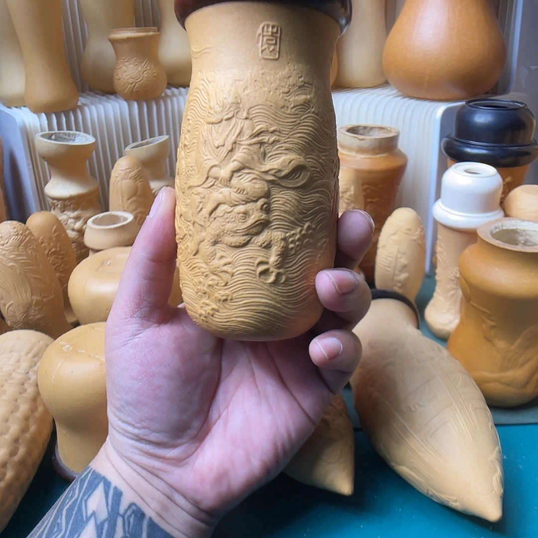 大师刻模三仙捧寿蝈蝈儿