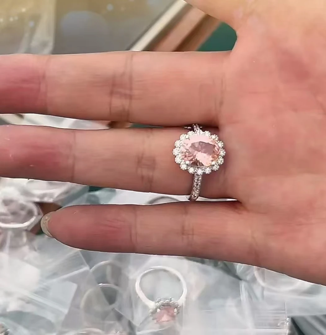 925银摩根石戒指轻奢简约款A0023