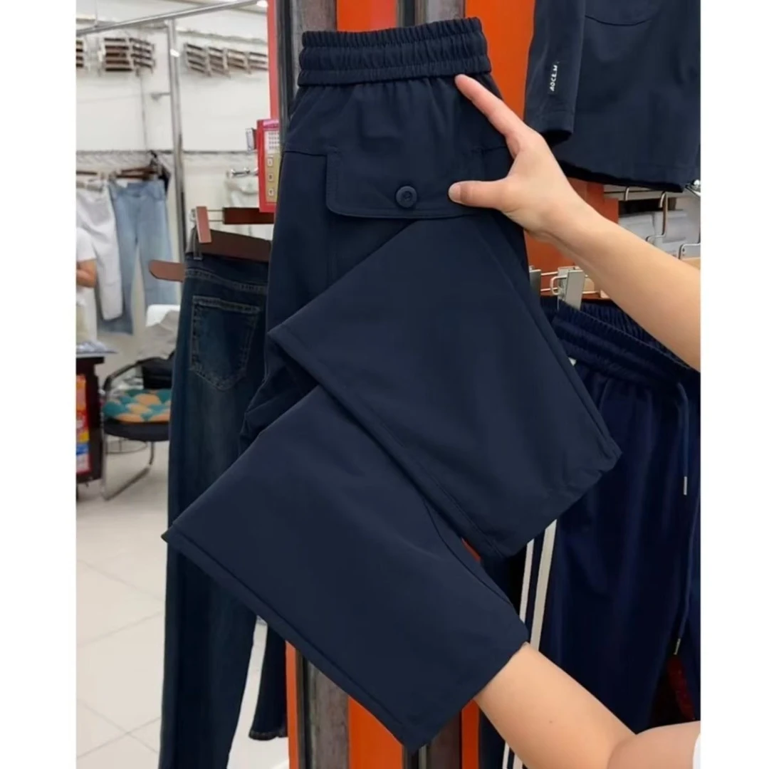 速干加厚秋季新款女士哈伦裤宽松百搭显瘦休闲裤运动外穿萝卜裤