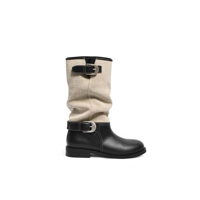 【设计师品牌】unfolio 金属塔扣堆堆靴