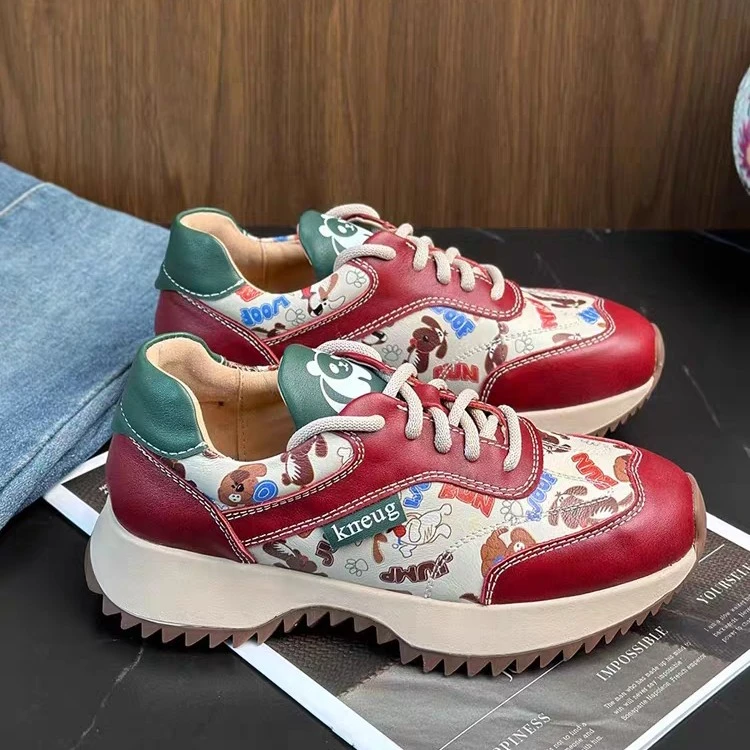 头层牛皮20065复古手工阿甘鞋