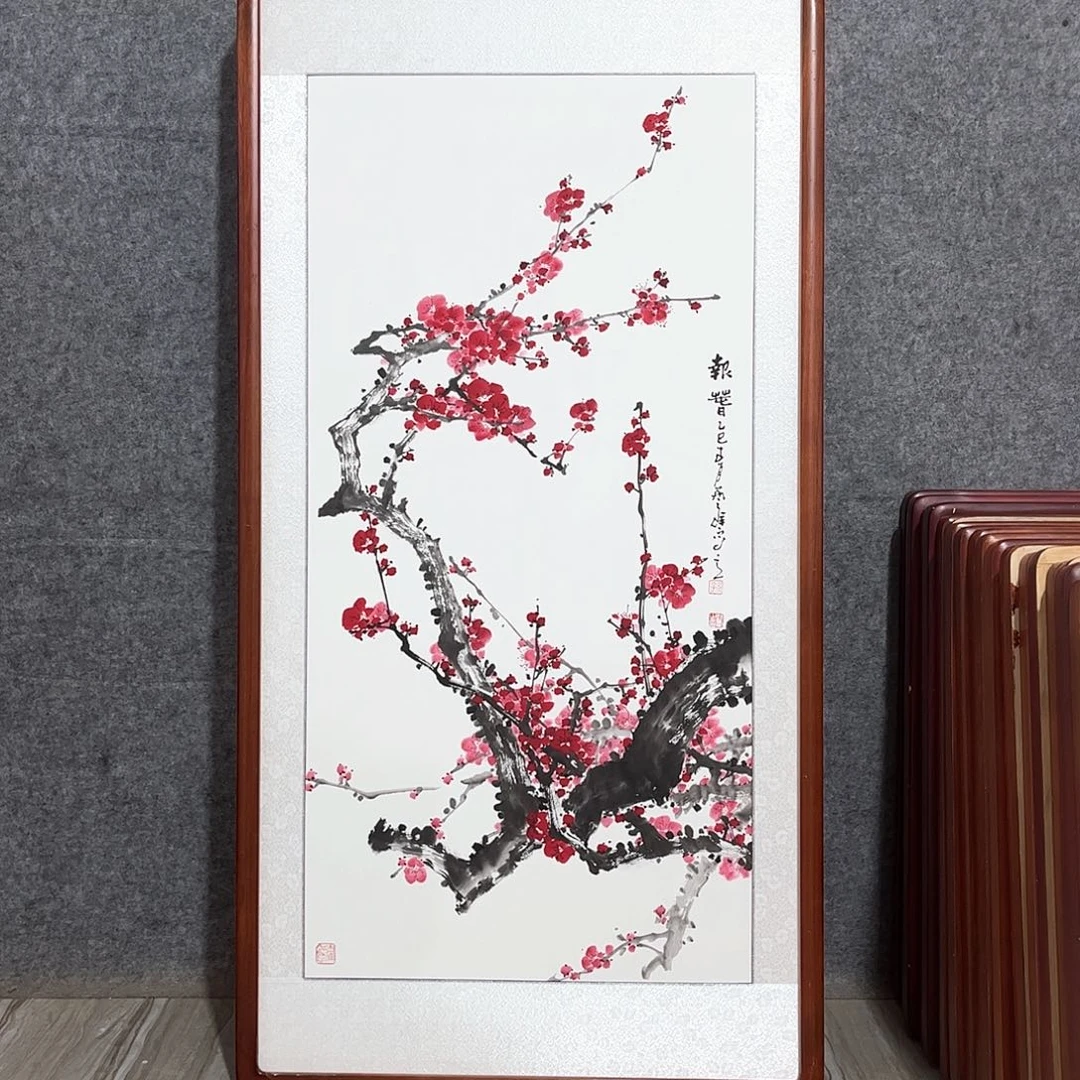 国画书画作品带框63×123