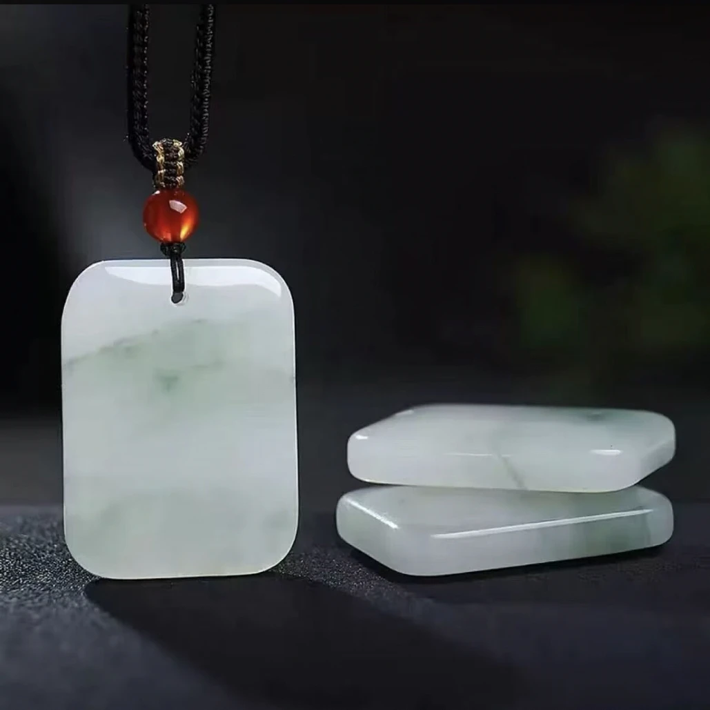 天然玉石无事牌吊坠天山翠高35男女通用【超哥宠粉】