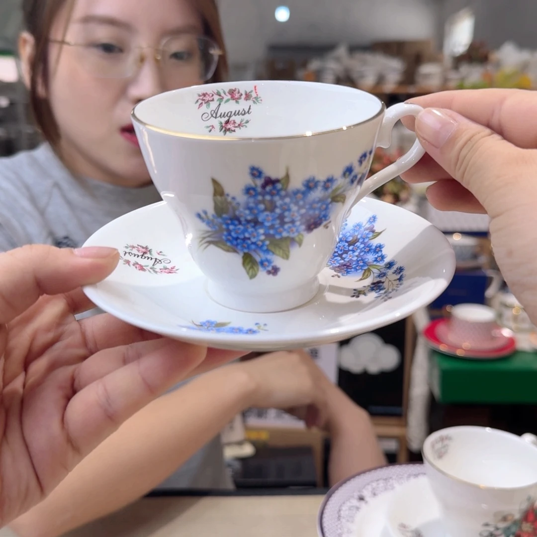 瓷骨瓷咖啡杯碟一套220ml外贸骨瓷