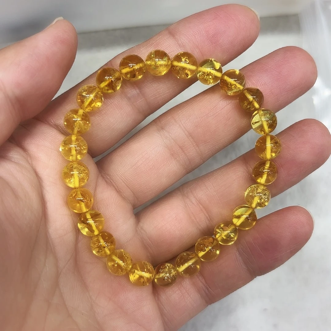 水晶手链未镶嵌花珀