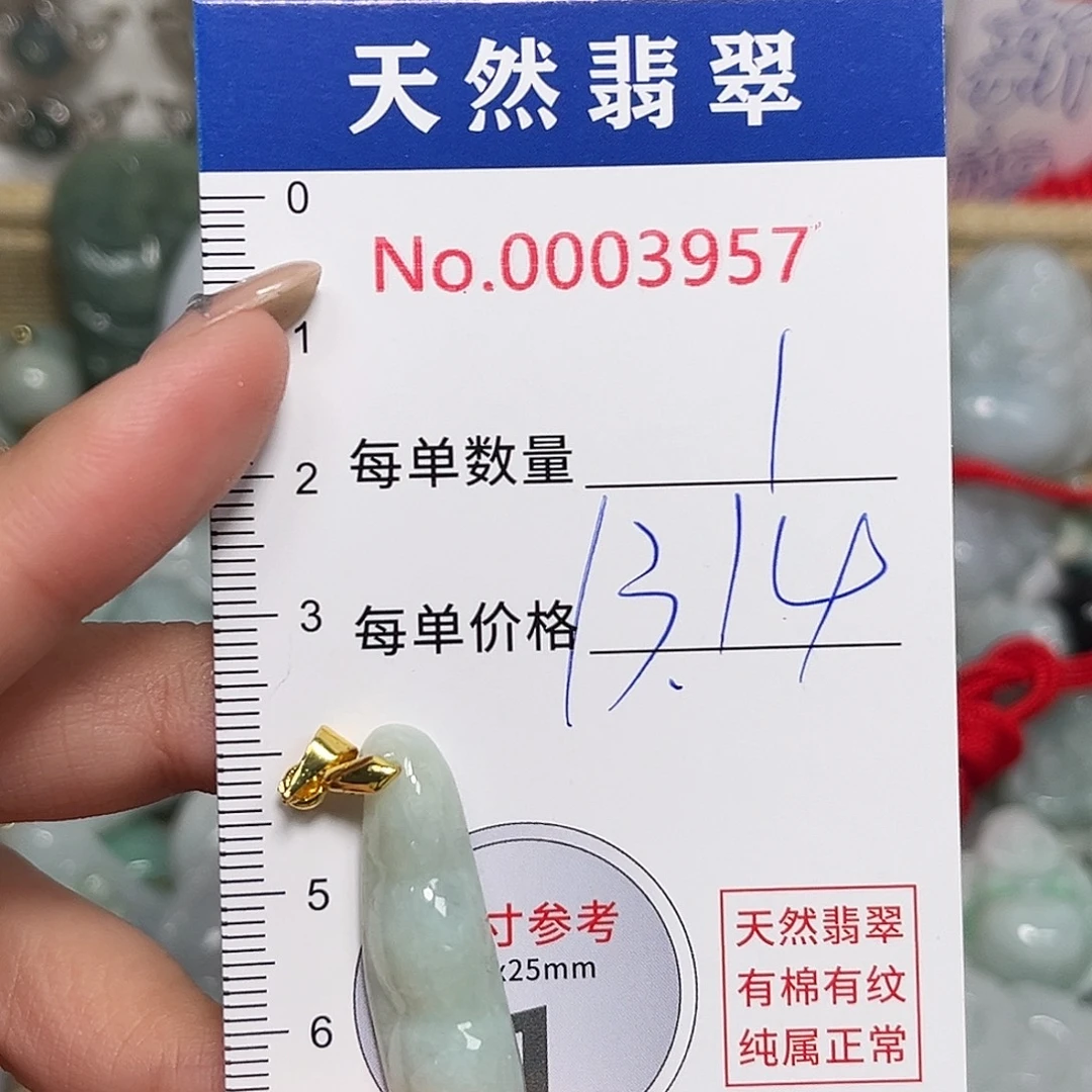 翡翠未镶嵌颈饰豆子