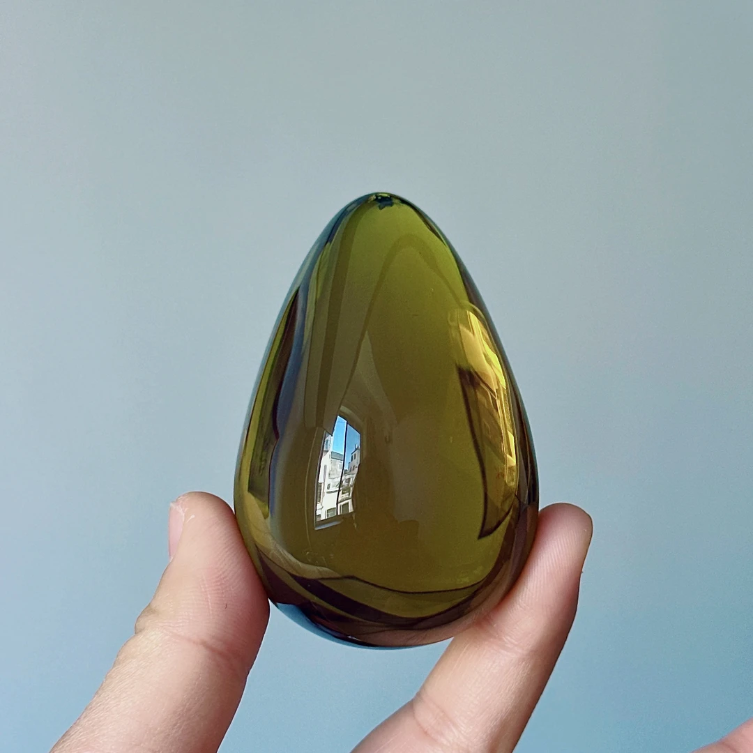 【阿伟琥珀珠宝】天然琥珀蜜蜡吊坠老矿菠菜绿茶水滴蛋面时尚气质坠