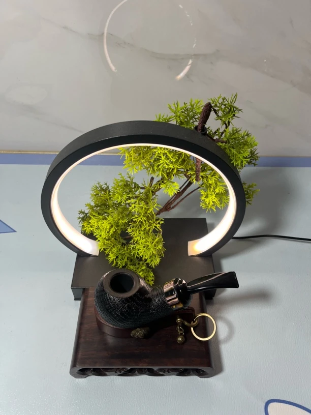 烟斗橡木化石烟斗弯式经典苹果斗型河豚斗连续抽吸3mm烟道包邮