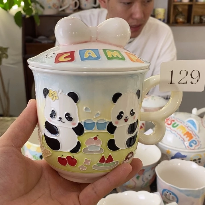 瓷片景德镇釉下彩手绘
