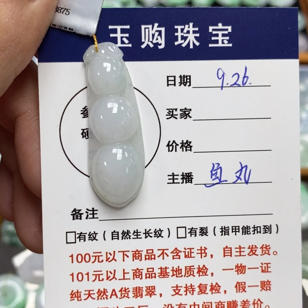 颈饰未镶嵌翡翠福豆