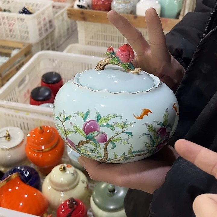 摆件陶瓷茶叶罐密封罐