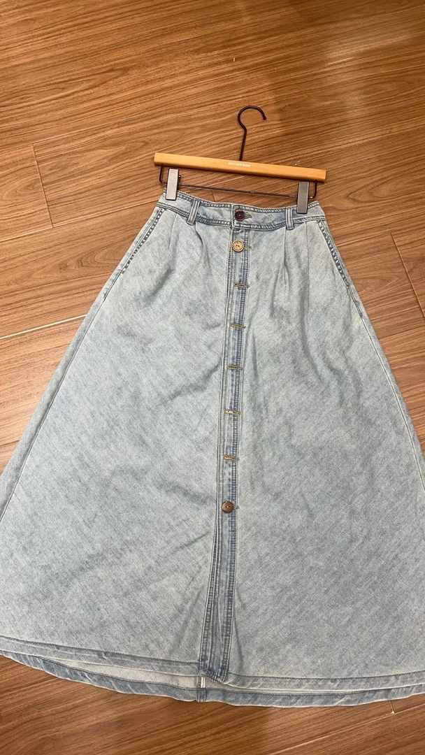 【BAI】牛仔半身裙女夏新款显瘦气质百搭a字伞裙25197