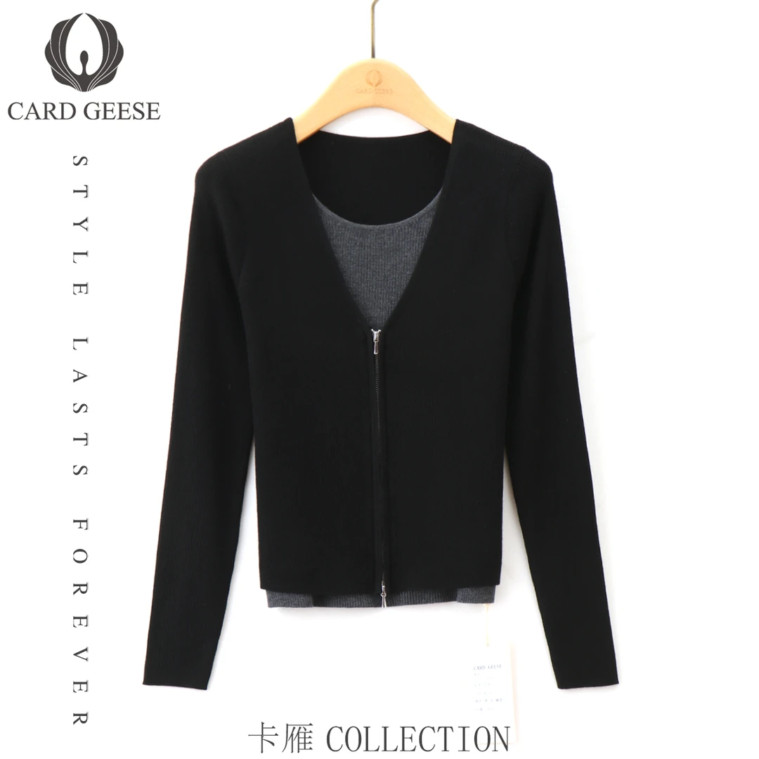 Card&Geese/卡雁新款拉链假两件百搭长袖 MYJ-25T252-2503